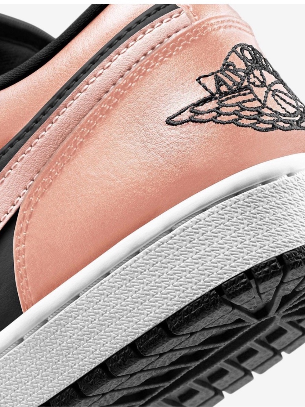 Women's Metallic Rose Low-Top Sneaker with Black Detailing